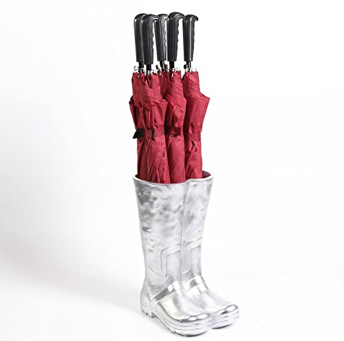 WuDLi Portaombrelli Portaombrelli a Forma di Stivali Alti Vintage per Interni, Portaombrelli in Resina per Ingresso, Portaombrelli autoportante per l'arredamento di casa e Ufficio, 26×20