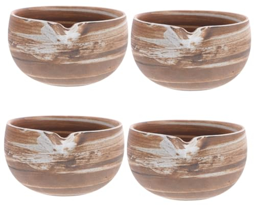 Cabilock 4 Pièces Bol Matcha Tasse D'Eau En Céramique Support De Matcha Bol À Thé En Céramique Bol À Thé Pour La Cérémonie Du Thé Tasse Matcha Tasses D'Eau Tasse À Thé Matcha Tasses À Thé