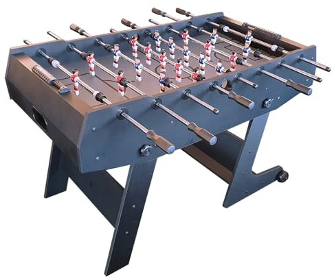 TopTable Kick Fold-Up (klappbar) Schwarz - Tischfußball 'Kicker' mit 16mm Stangen