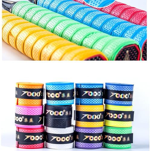 Lvpradior 30er-Pack Schlägergriffe, verbessertes Ersatz-Griffband, Tennis, Badminton, Squash, Hockey, Padel, Pickleball, selbstklebendes Griffband, rutschfester und saugfähiger Griff, mehrfarbig