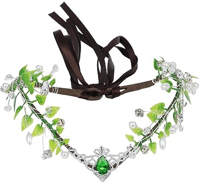 Yili Maizi Fairy flower headband leaf crown woodland elf cap forest flower for women halloween cosplay fantasy photography