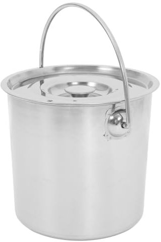 MAGICLULU Seau à Lait En Acier Inoxydable 304 25 Cm Avec Couvercle Hermétique Poignée Robuste Stockage Alimentaire La Cuisine Grosse Capacité