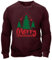 Lässiges Weihnachtssweatshirt für Herren 2024, Hoodies, Top, lässig, modisch, locker, 3D-Weihnachtsdruck, Rundhalsausschnitt, langärmelig, Sweatshirt, Winterkleidung für Herren, rot, XL