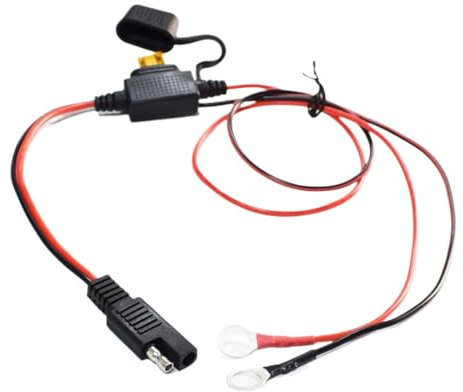 Battery Terminal Harness, SAE to O Ring Terminal Harness, Motorcycle Battery Connector, Extension Cord, SAE Connector to O Ring Terminal, Motorcycle Extension Cord, Connector for Rvs, Fuse Terminal