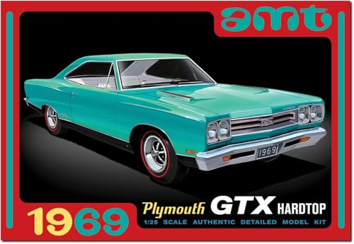 AMT 1969 Plymouth GTX Hardtop Model Kit 1:25 Scale – Build 1 of 2 V8 Engines, Paint & Glue Required