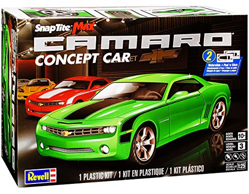 Chevrolet Chevy Camaro SS Concept Coupe Grün 5. Generation 2009-2016 Snap Tite Bausatz Kit 1/24 1/25 Revell Monogram Modell Auto mit individiuellem Wunschkenn..