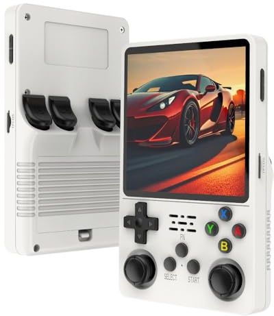 Aidodmom R36 Plus Consoles de Jeu Portable rétro Console retro gaming 21000+ Jeux 12 émulateurs,4 Pouces IPS écran Consoles de Jeu vidéo Portable,Système Linux Open Source Console Portable