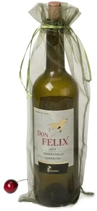 DUSHIABU 20 bolsas de organza con cordón para botellas de vino tinto, bolsas de regalo para cumpleaños, bodas, fiestas, Verde militar, 14x37cm, Estilo único