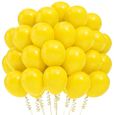 100 Stück Luftballons Gelb,Helium Ballons,Gelb Latex Luftballons für Babyparty,Verlobung,Geschlecht Offenbaren,Girlande & Ballon Bogen Party Deko