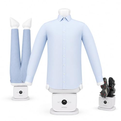 Ironele Automatic Ironing Machine with Shirt & Trouser Attachment – Smart Garment Press System | Replaces Iron & Steamer | Smart Display Clothes Smoothing Device