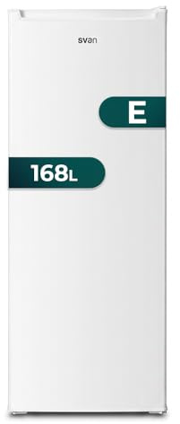 Svan Congelador Vertical Blanco OCV14355EW00. Capacidad 200 Litros, Sistema Dual Cooling, 4 Estrellas, Puerta Única Dirección, Modo Super Congelación, Cíclico, Puerta Abatible, Bajo nivel Sonoro