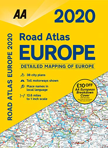 Road Atlas Europe 2020 (AA Road Atlas Europe)