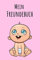 Mein Freundebuch: Baby Rosa | Für Kinder zum Eintragen | Platz für 49 Freunde | DIN A5+ | Geschenkidee