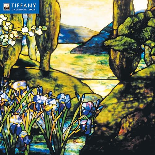 Tiffany Kunstkalender 2026 – Original Flame Tree Publishing-Kalender [Kalender] (Wall-Kalender)