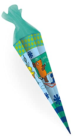 Schultüte Die Maus 50 cm mit Tüll: eckig