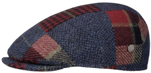 LIERYS Capri Merino Patchwork Flatcap Schirmmütze Made in Italy Damen Herren Herbst Winter