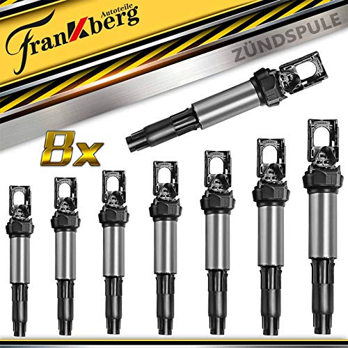 Frankberg 8x Zündspule Zündmodul Kompatibel mit E46 E90 E91 E92 E93 E39 E60 E61 F07 E63 E64 F13 E81 E82 E87 E88 F20 F21 7er X1 X3 X5 X6 Z3 Z4 M.i.n.i Replace# 12131712219