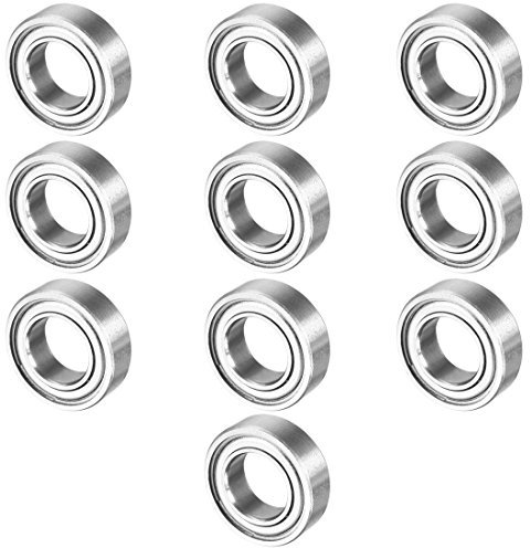 sourcing map 10pcs MR148ZZ 8mm x 14mm x 4mm Doppel Abgeschirmt Miniatur Rillenkugellager