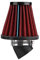 Keenso Filtro aria universale 45 gradi curvatura moto filtro di aspirazione dell'aria, Colore: rosso, 48MM