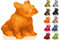 Candellana Kerze Bulldogge Low Poly | Höhe: 15 cm | Orange | Handgemacht in der EU, 5903104879501, 13 x 7,5 x 15 cm