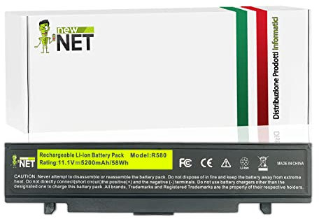 New Net - Batteria da 5200mAh Compatibile con Notebook Samsung NP-RF710e NP-RF711 NP-RF712 NP-RV508 NP-RV509 NP-RV510 NP-RV511 NP-RV515 NP-RV520 NP-S3511NP-SA21 NP-SA21E NP270E5E NP270E5G NP270E5V