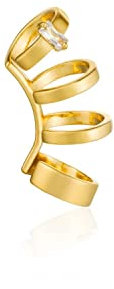 Ania Haie Damen-Ear Cuff Glow Crawler Ear Cuff 925er Silber Zirkonia One Size Gold 32014132