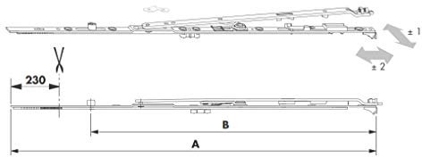 Siegenia Fenster Schere 7 Gr.50 FFB 801-1030 Fensterschere 283479