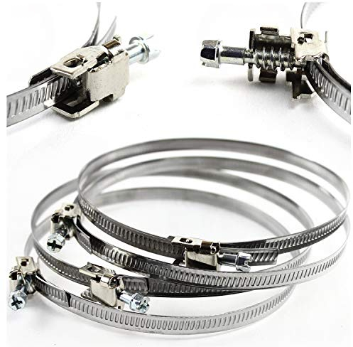 Collier de serrage MKK® Métallique - Pour tuyau flexible et Piscine - Fixation pour Tube - Jusqu'à 500 mm de diamètre