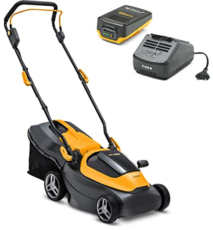Stiga Tagliaerba a Batteria COLLECTOR 136 AE Kit, Larghezza Taglio 34 cm, Batteria ePower da 20 V (2 x 2 Ah), 550 W, Fino a 250 m², 2 Batterie e Caricatore Inclusi