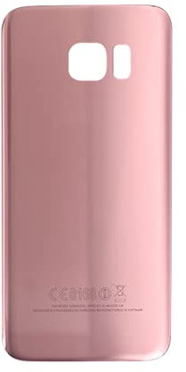 Protector de pantalla para Samsung Galaxy S7 Edge Plus + con adhesivo y logotipo de calidad original Back Door Housing Cover (rosa)