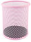 LEVIATAN Metal Pen Holder Round Wire Metal Mesh Multifunctional Cup for Ballpoint Pen Diameter 91 mm Powder Pink