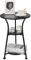 Dulcii Small Round End Table for Narrow and Small Space, 3-Tier Modern Accent Couch Beside Table, Black
