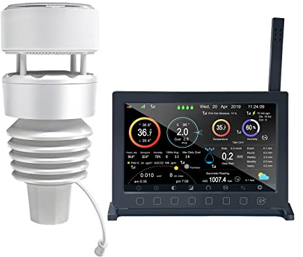 ECOWITT Wittboy Pro Weather Station HP2564, with 7 Inch HP2560 TFT Display Console and WS90 Outdoor Weather Sensor, Supports WU/WeatherCloud/Wow/Ecowitt Servers,915 MHz