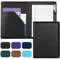 Gorbado Padfolio/Portfolio Binder, Mini Leder Padfolio Portfolio Binder 5x8 Legal Writing Pad, A5 Dokument Organizer Ordner für Männer Frauen, Schwarz