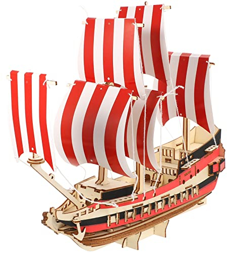 STOBOK 1 Satz Puzzle Segelboote Modellbausatz Modellbau Schiffe 3D Holzpuzzle Modellbau Set Schiffsset DIY Geschenk Für Erwachsene Kinder Spielzeug B