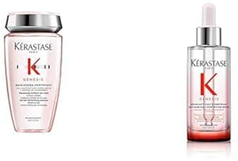 Kérastase | Stärkende Haarkur für feines und brüchiges Haar, 90 ml & Kérastase | Shampoo für feines Haar, Nährendes und kräftigendes Haarbad gegen Haarverlust, Bain Hydra-Fortifiant, Genesis, 250 ml