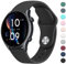 Mugust Armband Kompatibel mit Amazfit GTR 47mm / GTR 2 / GTR 2e / GTR 3 / GTR3 Pro/GTR 4 / Stratos 3 / Stratos 2, 22mm Neues Silikon Armband Sport Ersatz Uhrenarmband,Schwarz