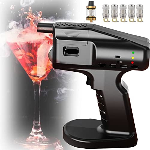 RayGenius Introductor De Humo, Pistola Ahumadora Premium, Mini Horno Ahumador, Pistola Ahumadora, Generador EléCtrico PortáTil De Humo FríO para Comida, CóCteles, Carne, Bebidas, Filetes