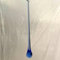 Tropfen zum hängen blaues Glas mit Öse Glastropfen zum hängen Fensterdekoration Christbaumschmuck Lüster Ornament Länge ca. 20 cm Durchmesser 2 cm Oberstdorfer Glashütte