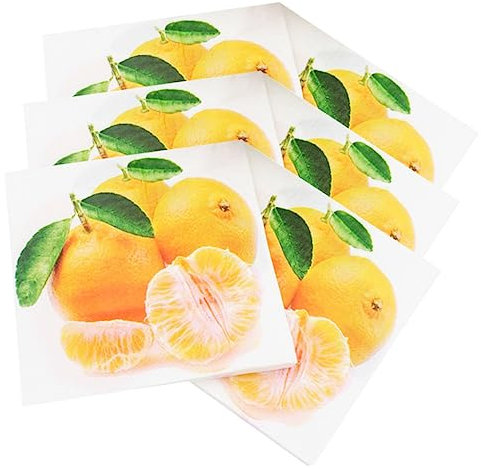 Amosfun 20St party servietten für esstisch Bedruckte Servietten küchentücher farbige Servietten Serviette mit Fruchtdruck Partyservietten Drucken Papierserviette Gewebe