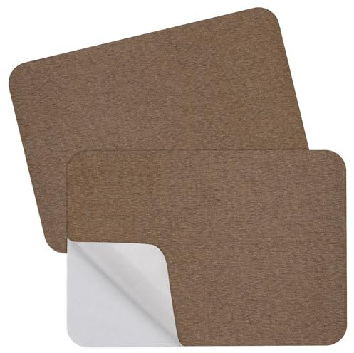 2 Pcs Fabric Repair Tape Self-Adhesive Canvas Fabric Patches 8×11 Inch Extra Size for Sofas Tents Awnings Car Seats Furniture(Brown)