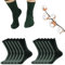 Calcetines Lisos Bajos. 85% Algodón. Unisex Niño, Niña. Modelos para Uniformes, Colegio, Trajes, Ejecutivos. Pack 6 Pares Transpirables. (FR/ES, Números, 22, 27, Regular, Verde Oscuro)