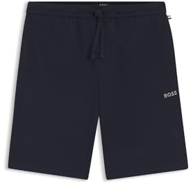 BOSS Herren Waffle Shorts Pyjama-Shorts aus Baumwoll-Mix mit Logo-Stickerei