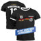MoonWorks® Herren T-Shirt Trikot EM 2024 Frontprint und Backprint personalisiert mit Name Deutschlandshirt schwarz-weiß XL