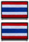 2 Stück Thai Flagge-Patch Stickerei Taktische Militär Thailand Patch,Aufnäher Mit Nylon Airsoft Für Jacke Stickereibänder Rucksäcke Taktische Kleidung Taschen Abzeichen