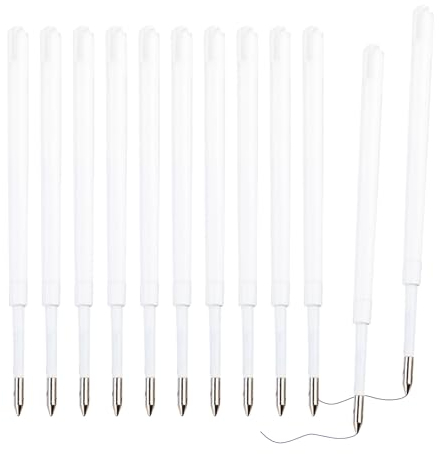 ENLACE Kugelschreiberminen Blau & Schwarz, 100 Stück Kugelschreiber Ersatzminen 1,0mm, Kunststoff Kugelschreiber Minen, Austauschbare Kugelschreiberminen für Büro, Geschäft, Schule und Zuhause