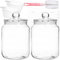 Nicunom 2 Pack Glass Jars for Laundry Room Organization and Storage, 2 L Laundry Pods Containers, Airtight Glass Jars with Lids, Labels, Scoops for Laundry Detergents, Scent Booster Beads