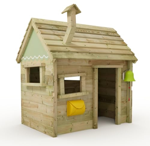Wickey Maison de Jeu Inn - Maison de Jeu en Bois pour Enfants, Maison de Jardin pour Enfants, extrême résistante aux intempéries - en Bois Massif imprégné sous Pression - Verde Pastel