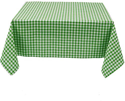 Tischdecke Karo 1x1 cm Baumwolle - Tischtuch, Tischwäsche, Tischdeko, Karomuster, Kariert, Landhaus, Geburtstag, Feier, Hochzeit, Restaurant, Hotel (Grün, 130x170 cm)