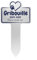 GRAVURE CONCEPT Plaque Funéraire pour Animaux - Stèle Commémorative Personnalisable PVC (Chien/Chat etc) - (Modèle 1 / Blanc Texte Bleu)